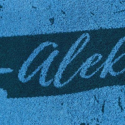 Полотенце именное махровое Этель "Алексей" синий, 50х90см, 100% хлопок, 420гр/м2