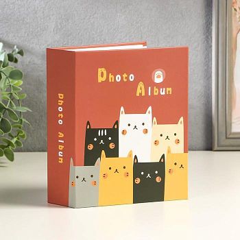 Фотоальбом на 100 фото 10х15 см "Котятки" 18х14х5,5 см