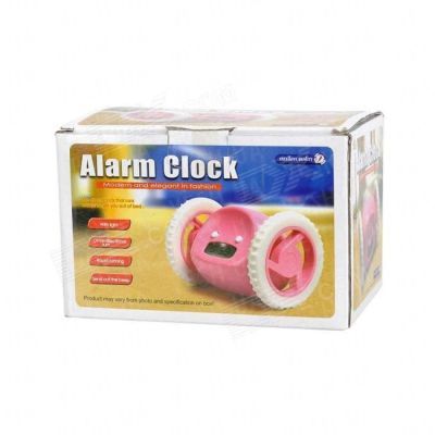 Убегающий будильник (розовый)