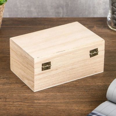 Шкатулка дерево светлое неокрашенное "Прямоугольная" (15 х 10 х 7 см) 