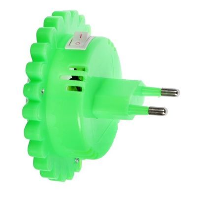 Ночник пластик от сети "Цветы на цветке" МИКС 7,5х7,5х2,7 см