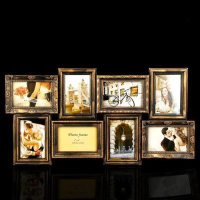 Фоторамка на 8 фото 10х15 см "Герб ажурный" под бронзу