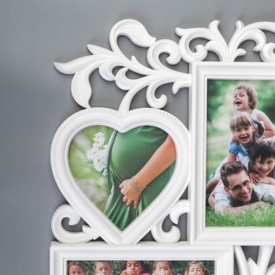 Фоторамка-Коллаж "С сердцем"  на 5 фото