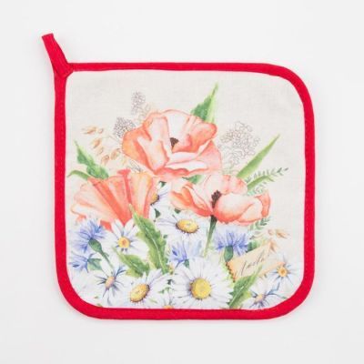 Прихватка "В краю родном" 19х19 саржа,100% х/л,ватин 250г/м2