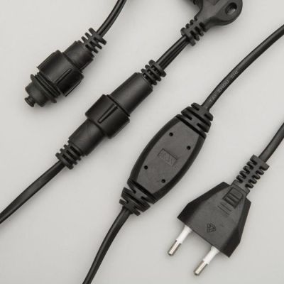 Гирлянда «Занавес» 2 × 9 м, IP65, УМС, тёмная нить, 1800 LED, свечение белое, мерцание белым, 220 В