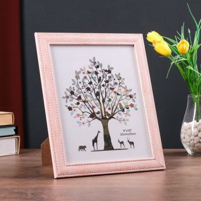 Фоторамка пластик 20х25 см "Джинса" бледно-розовая 29х24 см