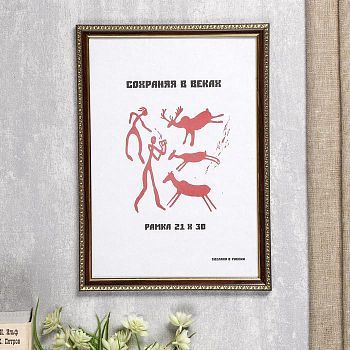 Фоторамка пластик 21х30 см бук (987)