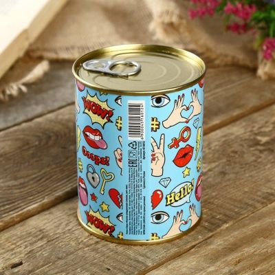 Носки в банке "Носочки супер девчонки"  (женские, цвет микс)