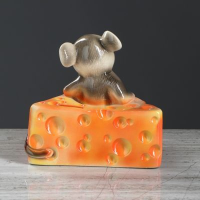 Копилка "Мыша с сыром", 20 см