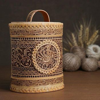 Туес "Утро" 14*9 h18см, береста