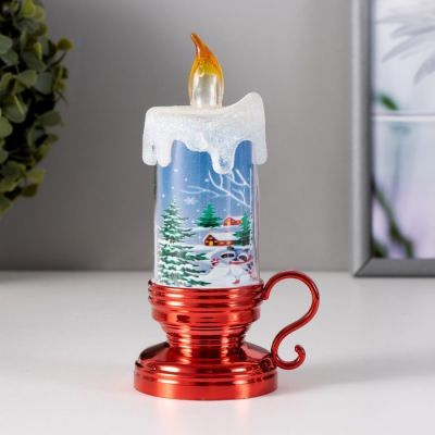 Ночник Новогодняя свеча LED от батареек МИКС 6,5х8х17 см