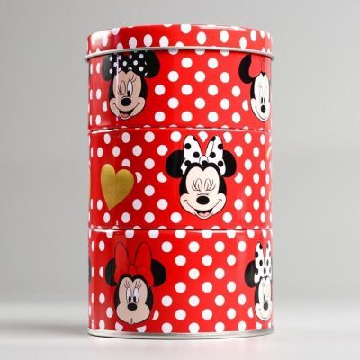 Копилка трехъярусная, Минни Маус 8,5 см х 8,5 см х 14 см
