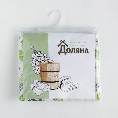 Полотенце для бани "Герой бани" 80х150 см, 100% хл, вафельное полотно