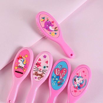 Расчёска массажная, 6 × 18 см, рисунок МИКС