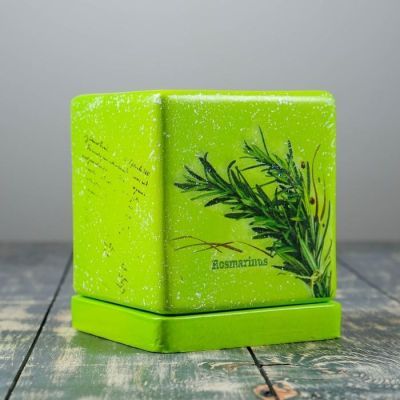 Горшок цветочный "Кубик" зелёный, 1 л