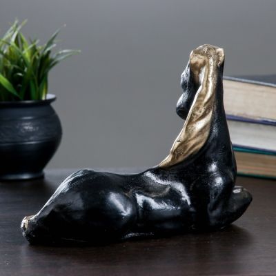 Копилка "Конь на деньгах" 18х10см   черный