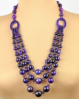 Бусы Агат, хрусталь "Первая Леди" арт.П2497