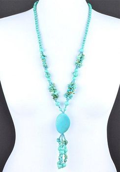 Бусы прес.Бирюза "Лидия" арт.П3418