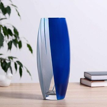 Ваза "Абстракция-кобальт" d-7,5см 10х26см, микс