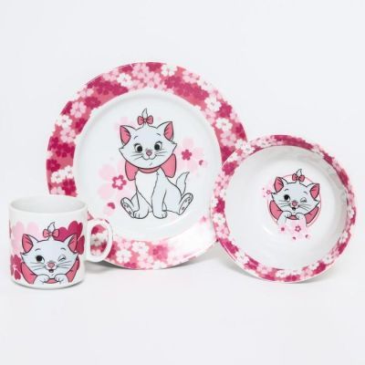 Набор посуды «Мари», 3 предмета: тарелка Ø 16,5 см, миска Ø 14 см, кружка 200 мл, Коты Аристократы