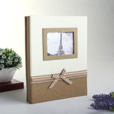 Фотоальбом 200 фото 10х15 см "Бант и кружево" МИКС 25,5х19,5х4 см