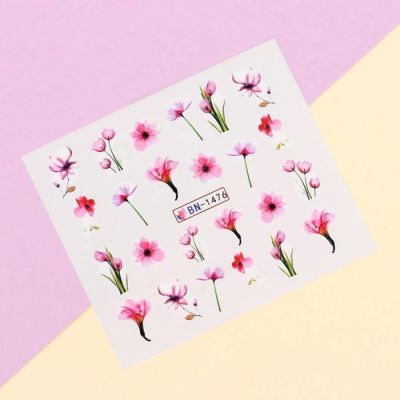 Наклейки для ногтей водные «Цветы»