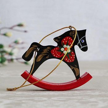 Сувенир "Лошадка-качалка" , 6,5 см, ручная роспись