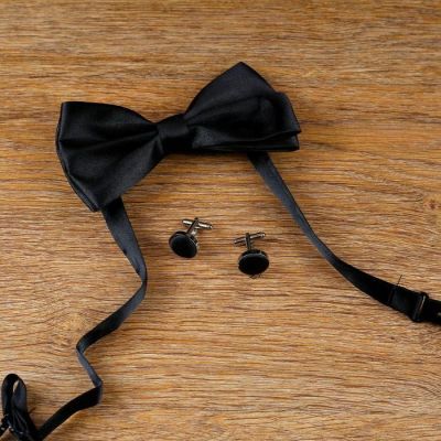 Набор подарочный 2в1 (запонки, бабочка)