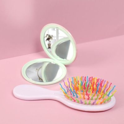 Подарочный набор «Бабочки», 2 предмета: зеркало, массажная расчёска, рисунок МИКС