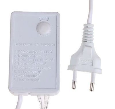 Гирлянда уличная "Бахрома" (Ш:4 м, В:0,6 м, нить силикон, теплый белый)