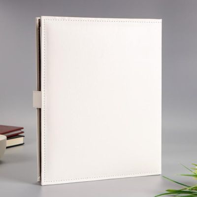 Фотоальбом на 120 фото 15х20 см "Растительный орнамент на белом" кожзам в коробке 34х27,5х4,3 см 1