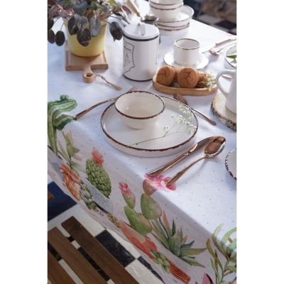 Скатерть Этель «Кактусы» 180х147 см, 100% хл, рогожка 160 гр/м2