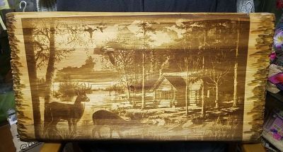 Картина из дерева большая "Пейзаж"  (68 х 35 см)