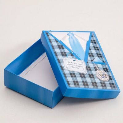 Подарочная коробка сборная "23 февраля", 21 х 15 х 5,7 см