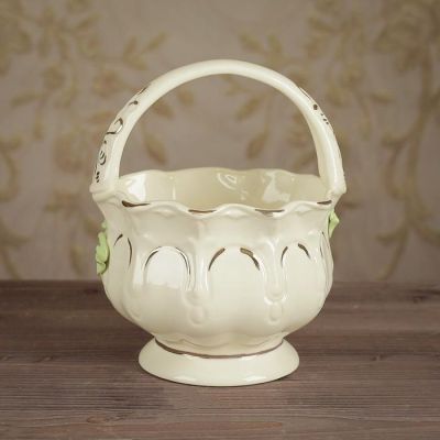 Конфетница "Корзинка с ручкой", керамика, 16 см, микс