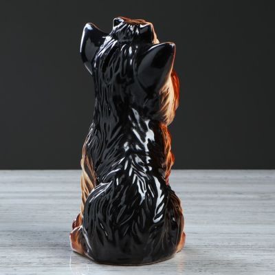 Копилка "Йорк", глазурь, коричневый цвет, 22 см