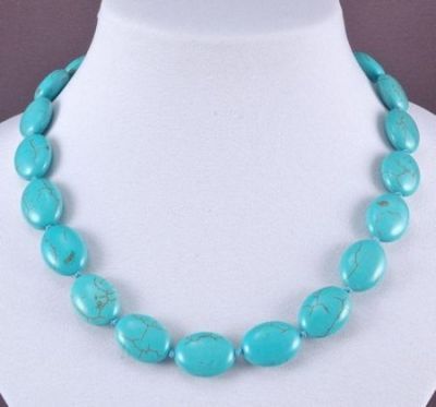 Бусы прес.Бирюза "Кэтти" арт.ПБР-11(15-19)-46-3