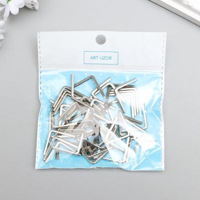 Защитный уголок для альбома металл серебро набор 50 шт 2,1х2,1 см