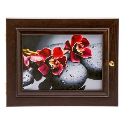 Ключница "Цветы" венге 19х24 см