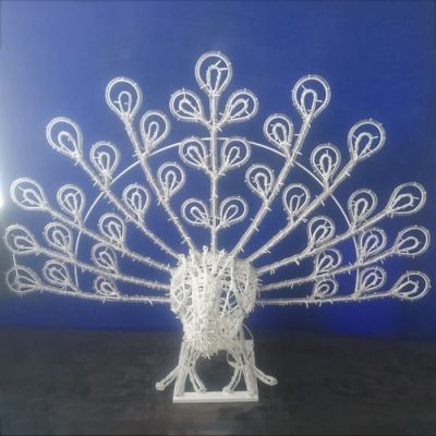 Светодиодная фигура «Павлин», 210 × 170 × 110 см, 80 Вт, 220 В