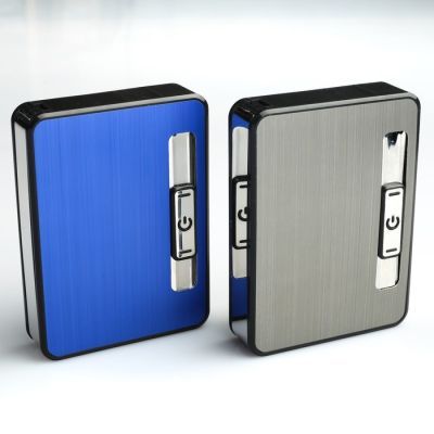 Портсигар с электронной зажигалкой "Барри", от USB, 11х16 см, микс