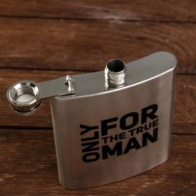 Подарочный набор True man: фляга 210 мл, чай 25 г..