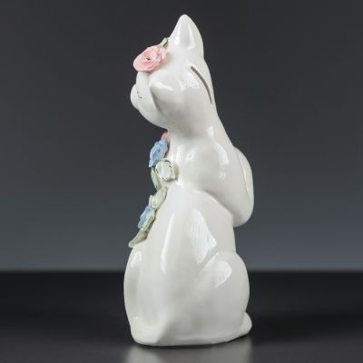 Копилка "Лапушка", покрытие глазурь, белая, 27 см, микс