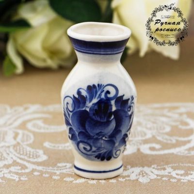 Ваза «Сувенирная», 10 см, гжель