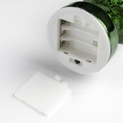 Светодиодная фигура «Зелёная ёлка» 9 × 29 × 9 см, стекло, батарейки АААх3 (не в комплекте), свечение тёплое белое