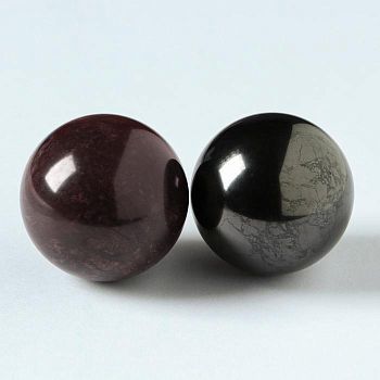 Шары гармонизаторы "Шунгит-Малиновый кварцит", 4 см
