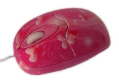 USB-компьютерная мышь "Розовая с сердечками"
