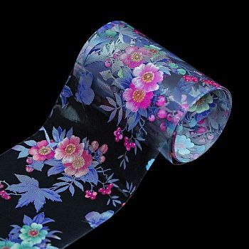 Переводная фольга для декора «Цветы», 4 × 50 см, разноцветная