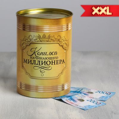 Копилка XXL "Начинающего миллионера", 20 х 15 см