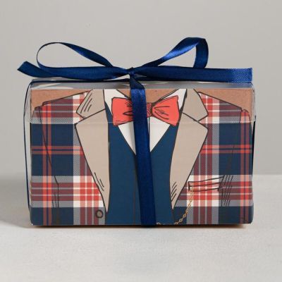 Коробка на 2 капкейка «Настоящему мужчине», 16 × 8 × 10 см